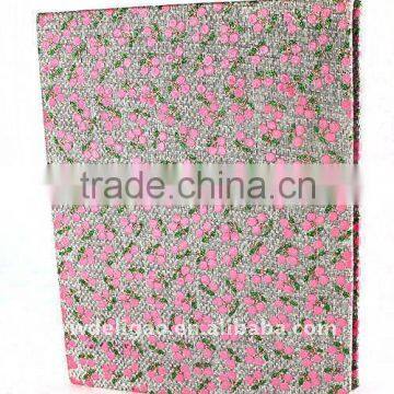 Weaving printed Cloth Wrapping Ring Binder Desktop File Folder for Office Stationery Cardboard