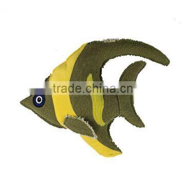 canvas squeaker fish shaped pet