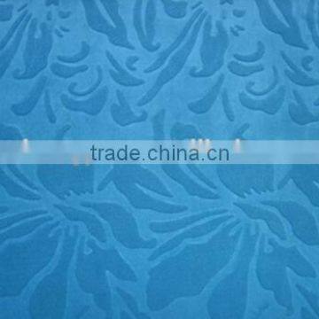 Plain dyed Embossed bedsheet Polyester brushed bleached fabric for hotel/emossed microfiber fabric