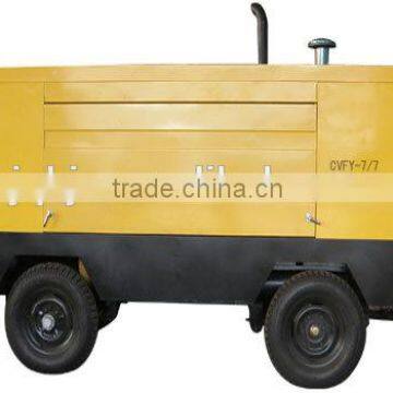 Qiankun Large pressure diesel movable piston air compressor VF10-7 10m3/7kg