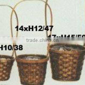 set of 5 flower planter basket with handles