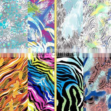 Eco-friendly custom design animal skin printed nylon spandex fabric for swimwear