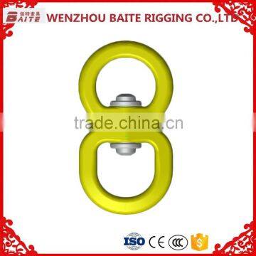 high quality yellow swivel aluminum hook swivel hook double eye