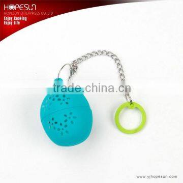 Round shape silicone tea infuser in blue