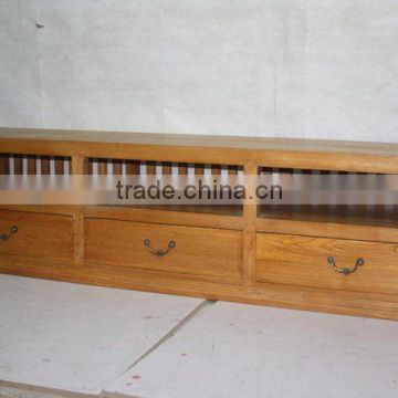 chinese antique wood color TV cabinet