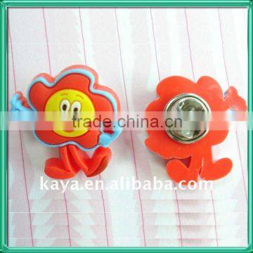 Cute rubber badge for promotion gifts