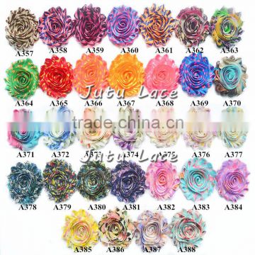 2.5 inch new shabby flower, Chiffon fabric rose Flowers, baby headband hair flower