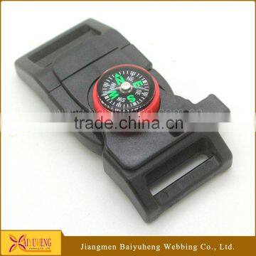 wholesale 3/4' firestarter whistle buckle with compass