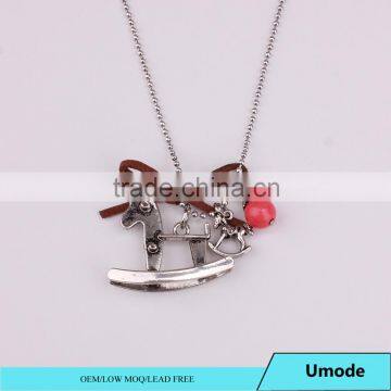 Celtic Ribbon Knot Pewter Pearl Ball Chain Bead Necklaces for New Year photo-2