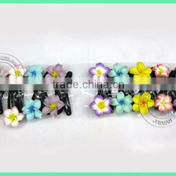 Hawaiian polymer clay plumeria flower