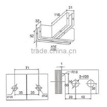 Multi Angle Glass Door Pivot Patch Glass Door Fitting (DL-043) photo-2