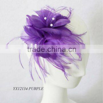 Hot sale Royal Ascot fascinator,Kentucky Derby Races fascinator,fasincator wholesale feather hair accessory on comb