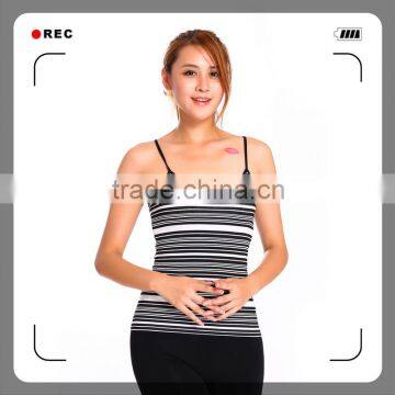 2016 wholesale gym women tank top with stripe