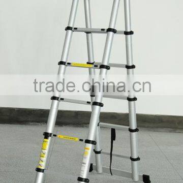 Double sides telescopic ladder step ladder EN131