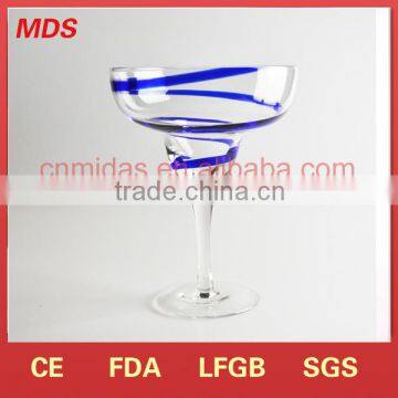 Classical Stripe Margarita Glass With Stem