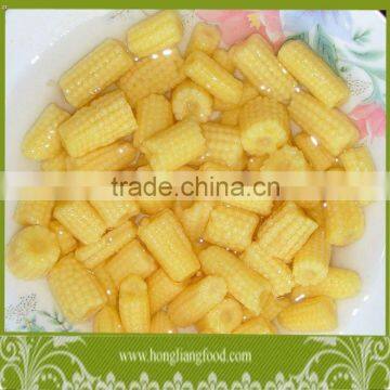 Fresh canned cut baby corn