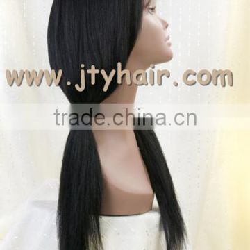 Hot Beauty Natural Hairline 20" #1B Silky Straight, Baby Hair in front, tangle free Peruvian Hair Lace Front wig