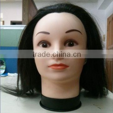 100% human hair training mannequin head