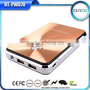 8000mah dual USB 2a output portable power bank