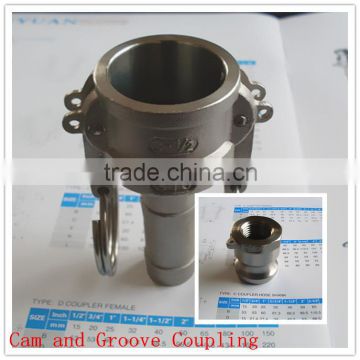 Stainless Steel 1/2" Cam and Groove Coupling/Quick Coupling 316