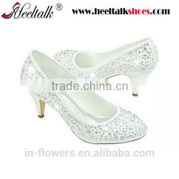 OEM ODM high quality ivory wedding shoes