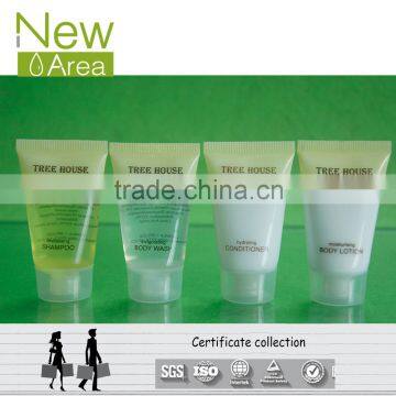 full set of hotel guest cosmetic set shampoo shower gel conditioner body lotion in plastic tube 30ml