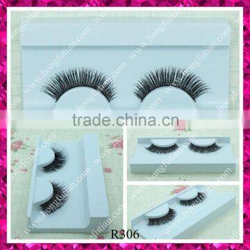 Competitive price red cherry human hair false eyelashes