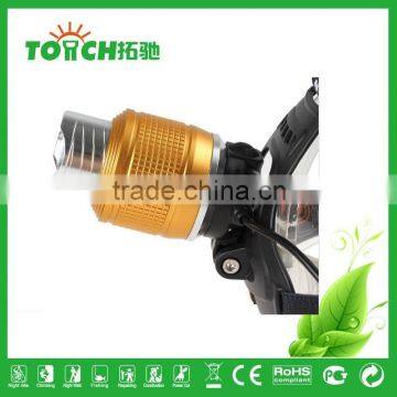 Gold Color Focus Zoom Led Headlamp 2000 Lumen Super Bright Head Lamp Miner Light for Night Searching photo-6