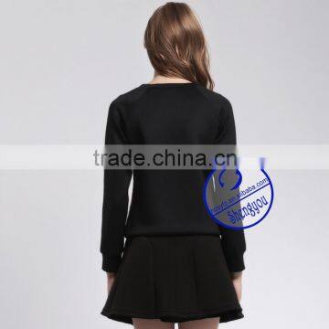 Custom Space Cotton Womens Printed Pullover Raglan Sleeve Sweatshirts Wholesale