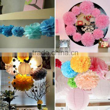 Tissue Paper Pompoms Wedding Decoration Supplies In Guangzhou