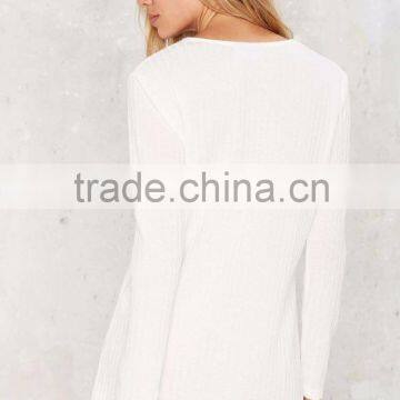 Long Sleeve Soft Loose Dressy Ladies Tunic Top Wholesale photo-4