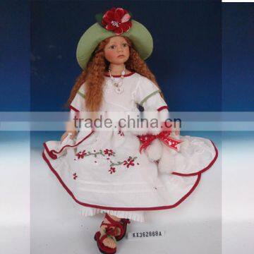 Fashion full dress country enviromental safety vinyl material lifelike girl dolls 36''