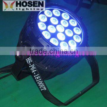 Hot selling !! LED Par light 64 18X10W 4IN1RGBW waterproof led par can