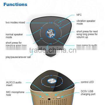 2016 bluetooth audio speaker NFC Bluetooth Vibration speaker portable viberation speaker blue tooth speaker