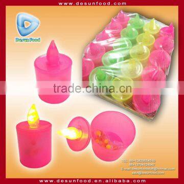 Funny Toy Christmas Led Glowing Candle with candy toy