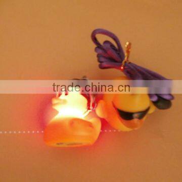 Led key rings yellow duck external key ring Mini led chip flash Chain led mini light