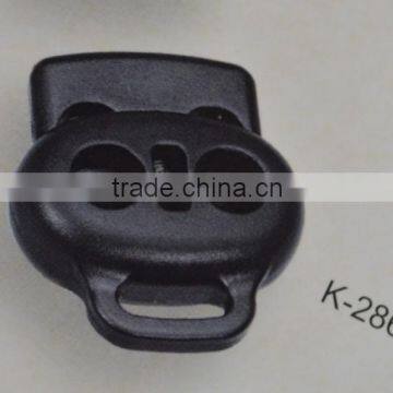 Design hot sell two holes plastic rope stopper for Garment