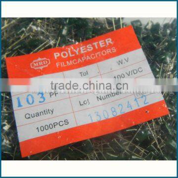 Capacitors 2A103J 100V 103PF 5% NEW