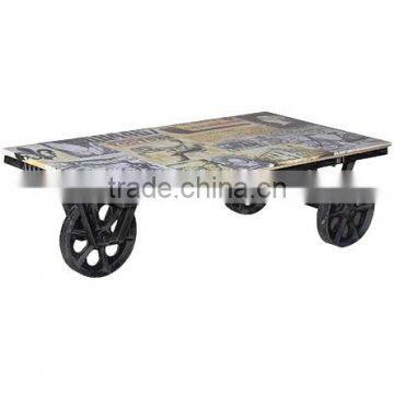 MAGIC INDIA COLORFUL COFFEE TABLE , INDUSTRIAL METAL COFFEE TABLE FURNITURE