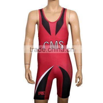 Cheap mens custom made sublimation wrestling singlets for sale