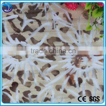 High Quality nylon Rayon burnout silk velvet fabric organza fabric printed organza fabric