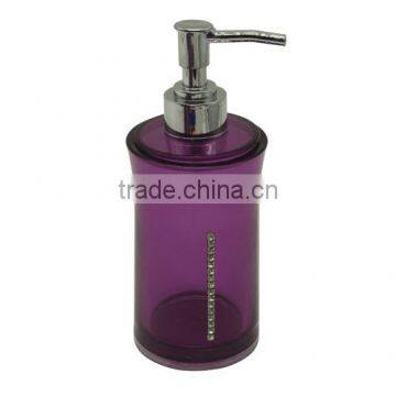 elegant purple bathroom plastic bottle with pump dispenser