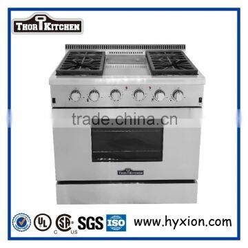 36 inch stainless steel gas stove/gas range with 4 burners