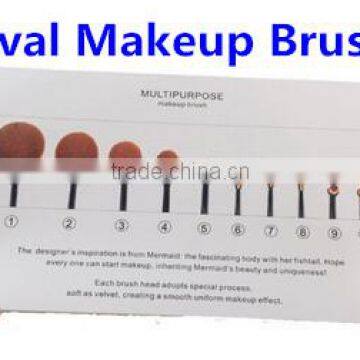 2016 New Oval Makeup Brush, 10pcs Toothbrush Makeup Brush Set                        
                                                Quality Choice