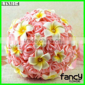 Artificial rose and plumeria foam flowers