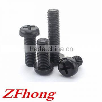 M2 to M8 Phillips Black Nylon Plastic Pan Head Machine Screw