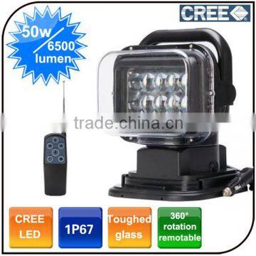 50W LED search lightwith flexible remote control magnetic base led work light