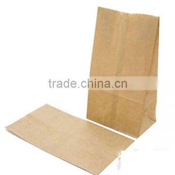 Envoirnmental holding kraft paper bag with logo print for food packing promotional shopping