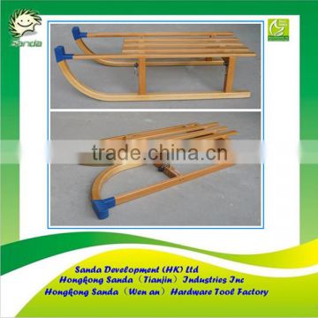 wood snow sledge