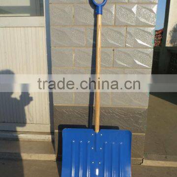 snow shovel with wood handle